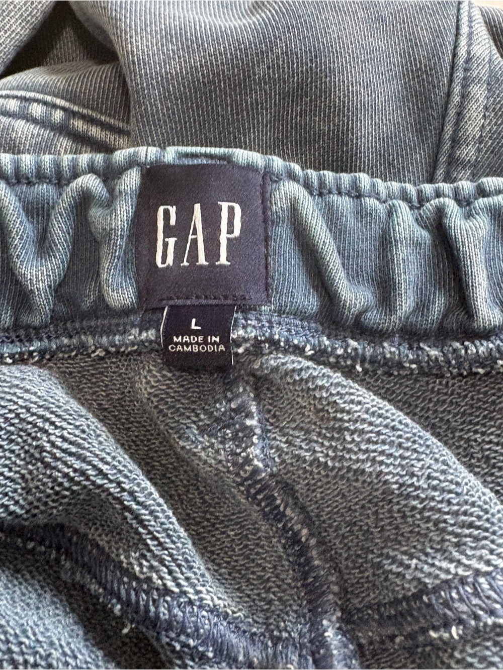 GAP Heavyweight Easy Baggy Sweatpant Jeans Sz Large Corn flower Blue - Picture 7 of 15